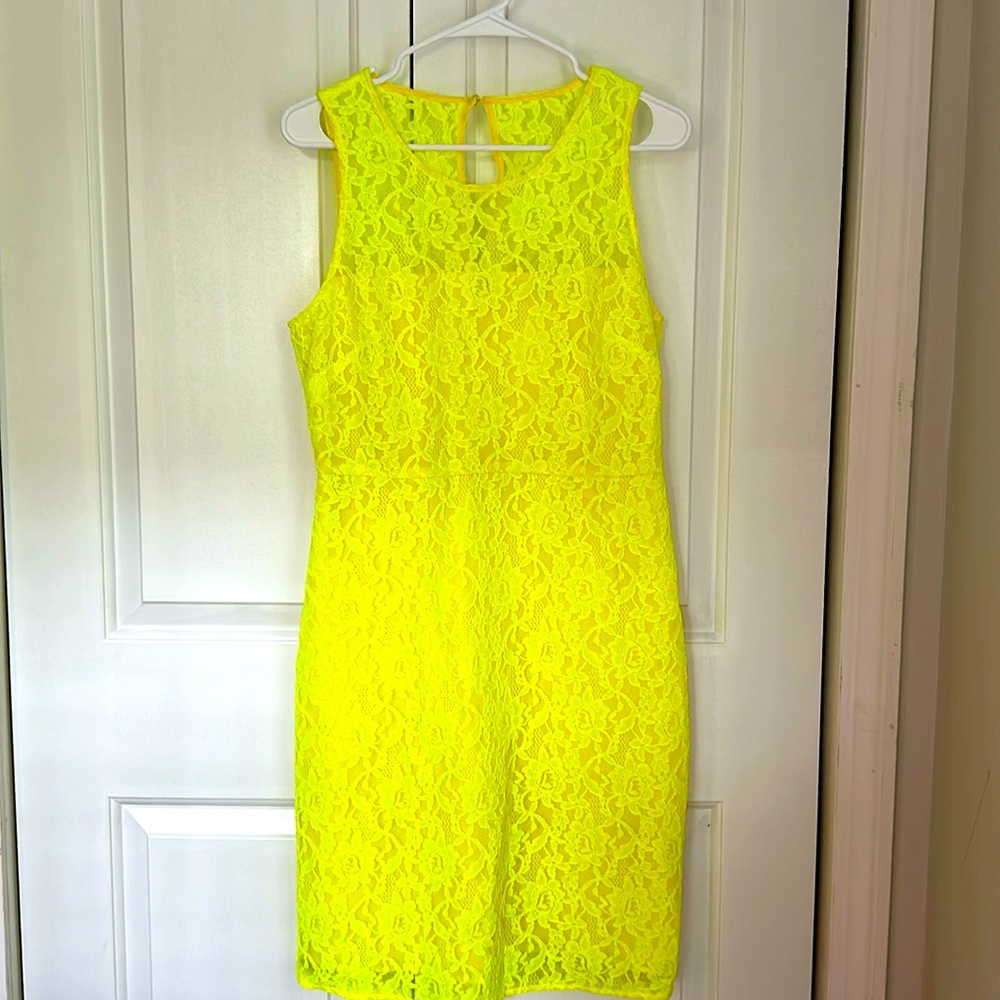 J. Crew Yellow Lace Dress